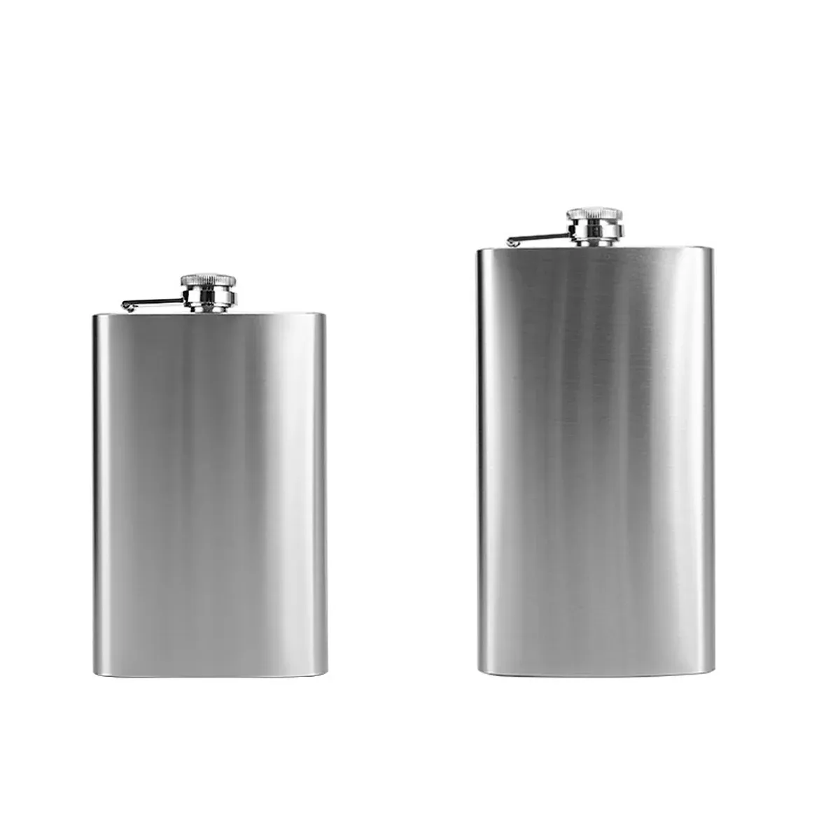 10/12oz Liquor Pocket Hip Flask Stainless Steel Whiskey Screw Cap Flagon Use - 12oz — image 3