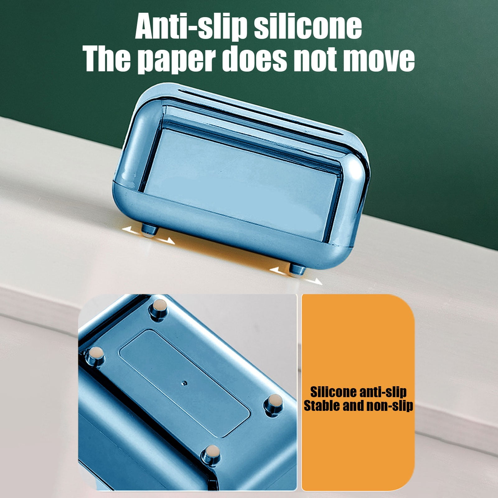 Tissue Box Cover Square 6x4x5" - Acrylic Tissue Box Holder, Elegant Tissue Holder & Napkin Dispenser for Home - Modern Kleenex Box Covers for Office β image 6