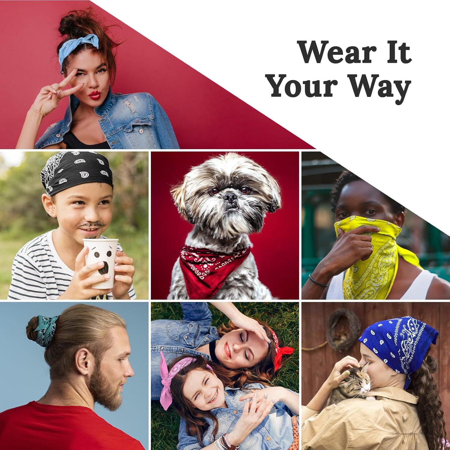 100% Cotton & Natural Fibers Bandana Scarf - Soft, Durable, Machine Washable – Unisex for Men & Women — image 6