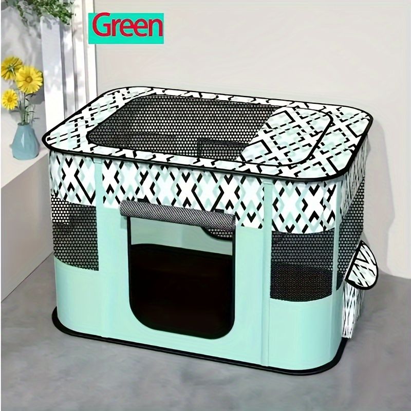 1 piece hot sale cat nursery pet nursery, foldable with a black handbag cat dog cage fence dog cat bed pet supplies tent puppy kitten nursery โ image 3
