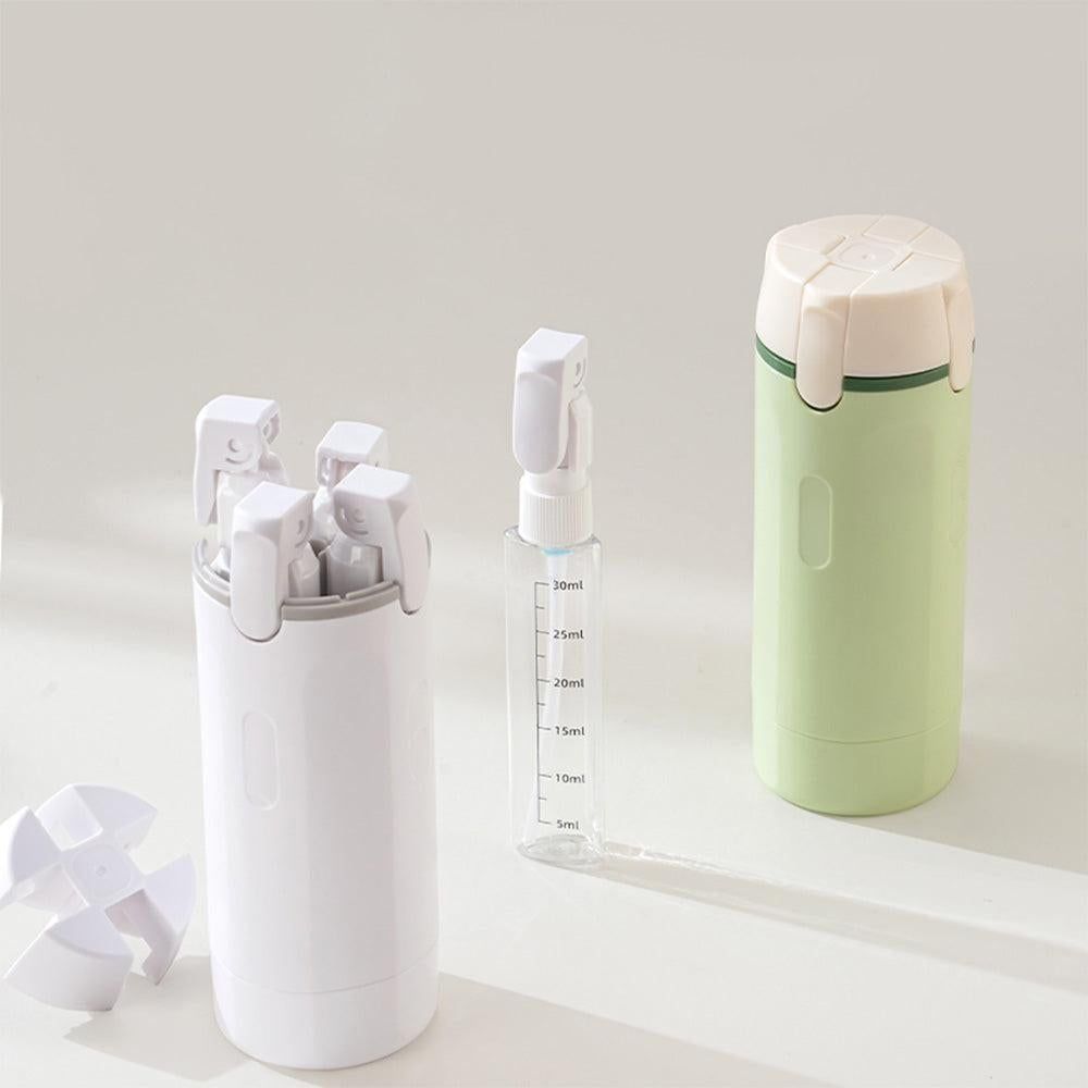4 in 1 Travel Bottles Dispenser for Shampoo Lotion Green — image 2