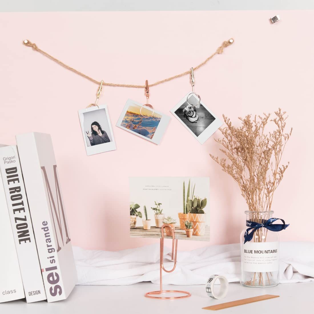 Desktop Memo Holder 4Pcs Base Memo Clip Jumbo Desk Paper Clip Table Number Holder Picture Memo Note Photo Stand Office Accessory — image 4