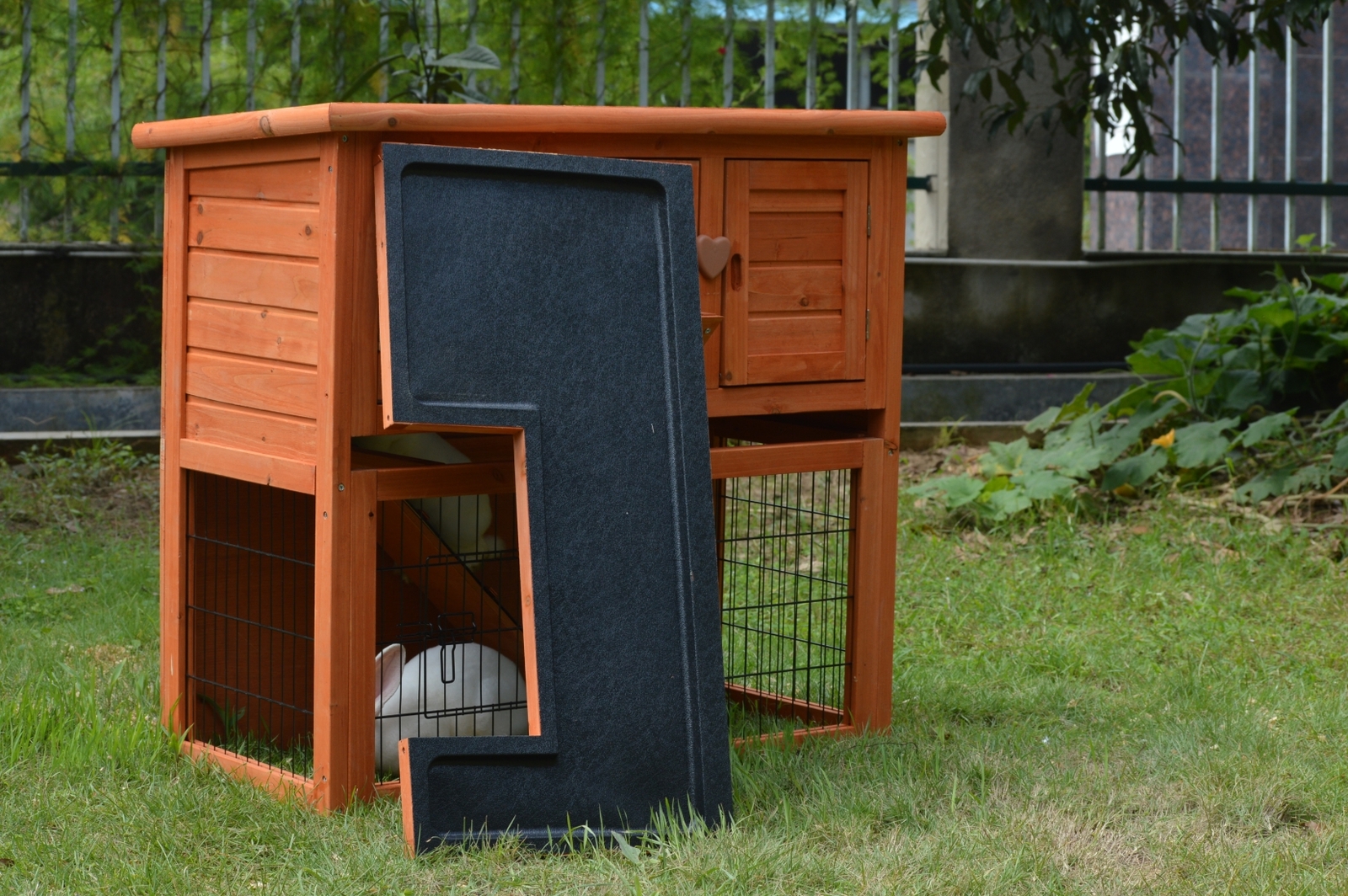 YES4PETS Double Storey Rabbit Hutch Guinea Pig Cage, Ferret cage W Pull Out Tray โ image 6