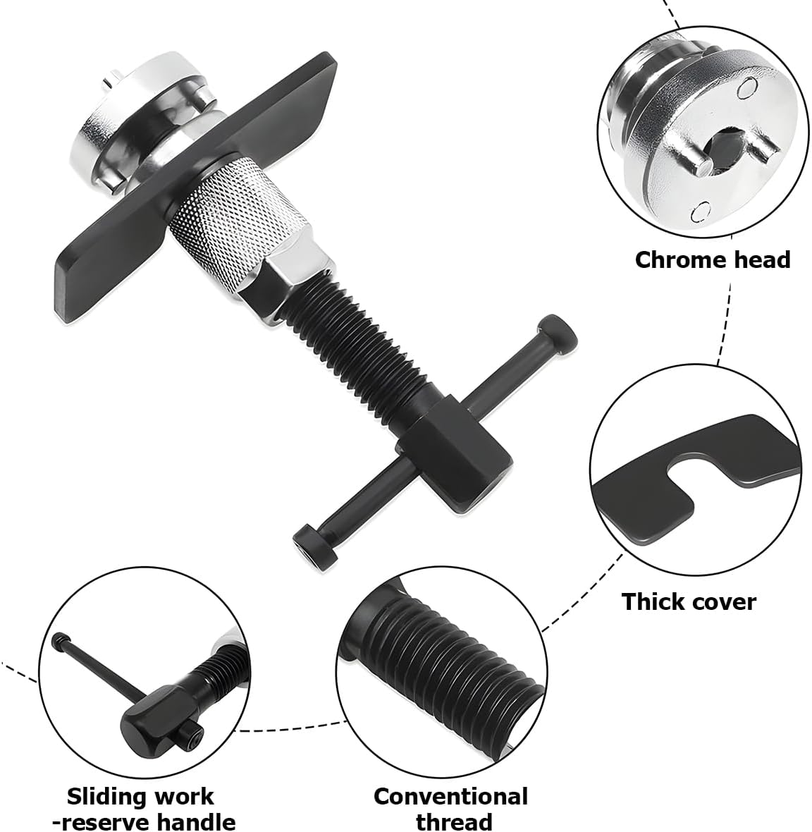 Car Brake Piston Wind Back Tool, 3pcs/Set Brake Caliper Piston Rewind Tool, Auto Rear Brake Pad Wind Back Tool, Brake Caliper Wind Back Tool for Replacement of — image 3