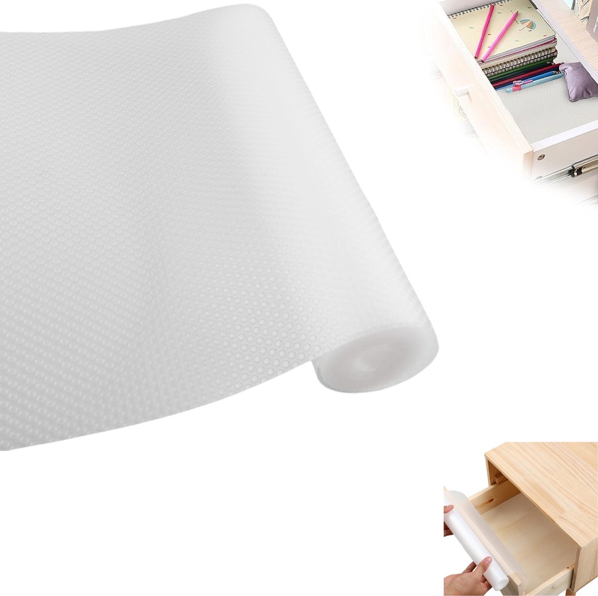 Anti-slip mat - 500 × 30 cm - Drawer mat - Antifouling pads - Kitchen drawer protector - Protection mat - Anti-slip mat - Drawer protection - Non-adhesive