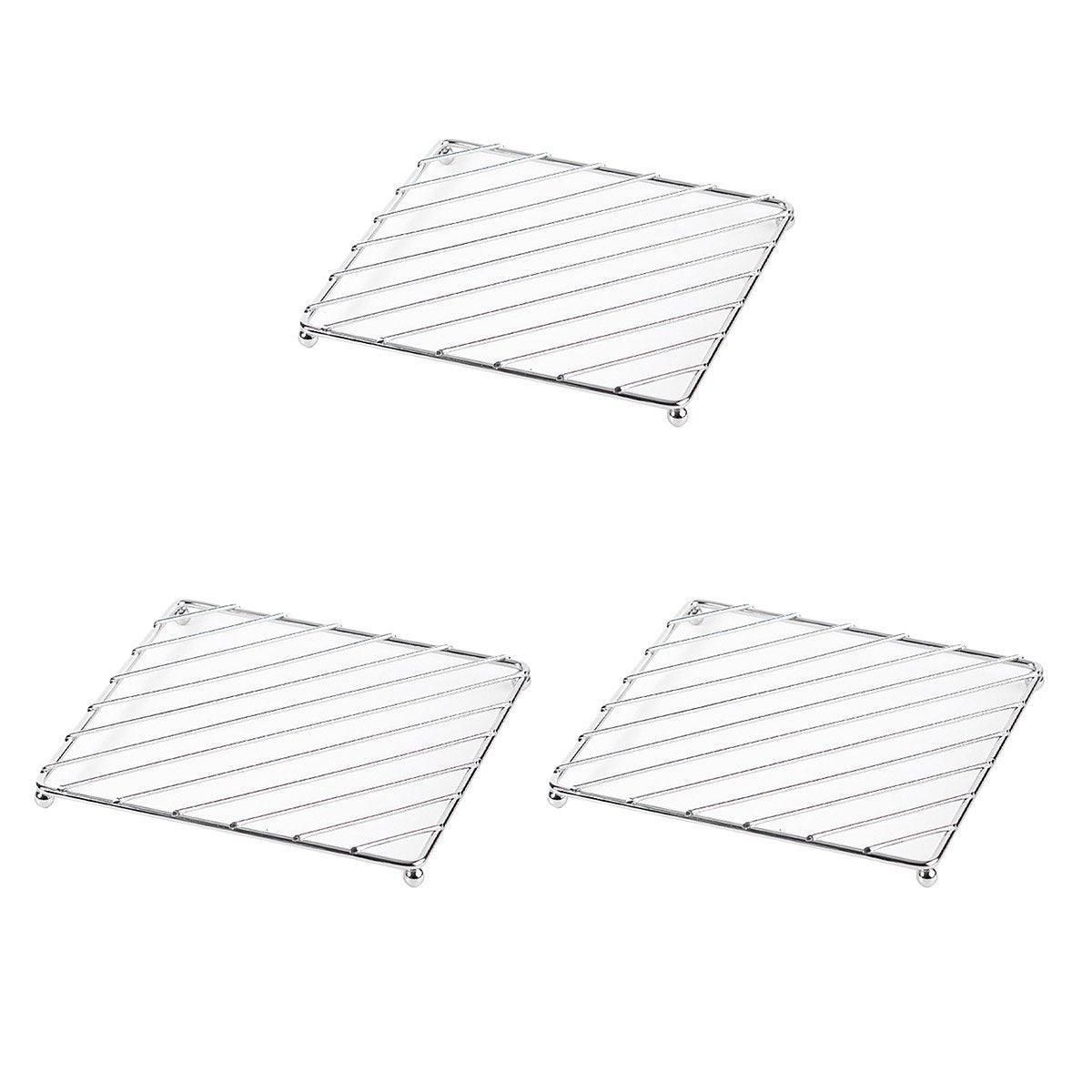 3PCS Kitchen Heat Insulation Mat Non Slip Pot Holder Anti Scalding Cooling Rack โ image 2