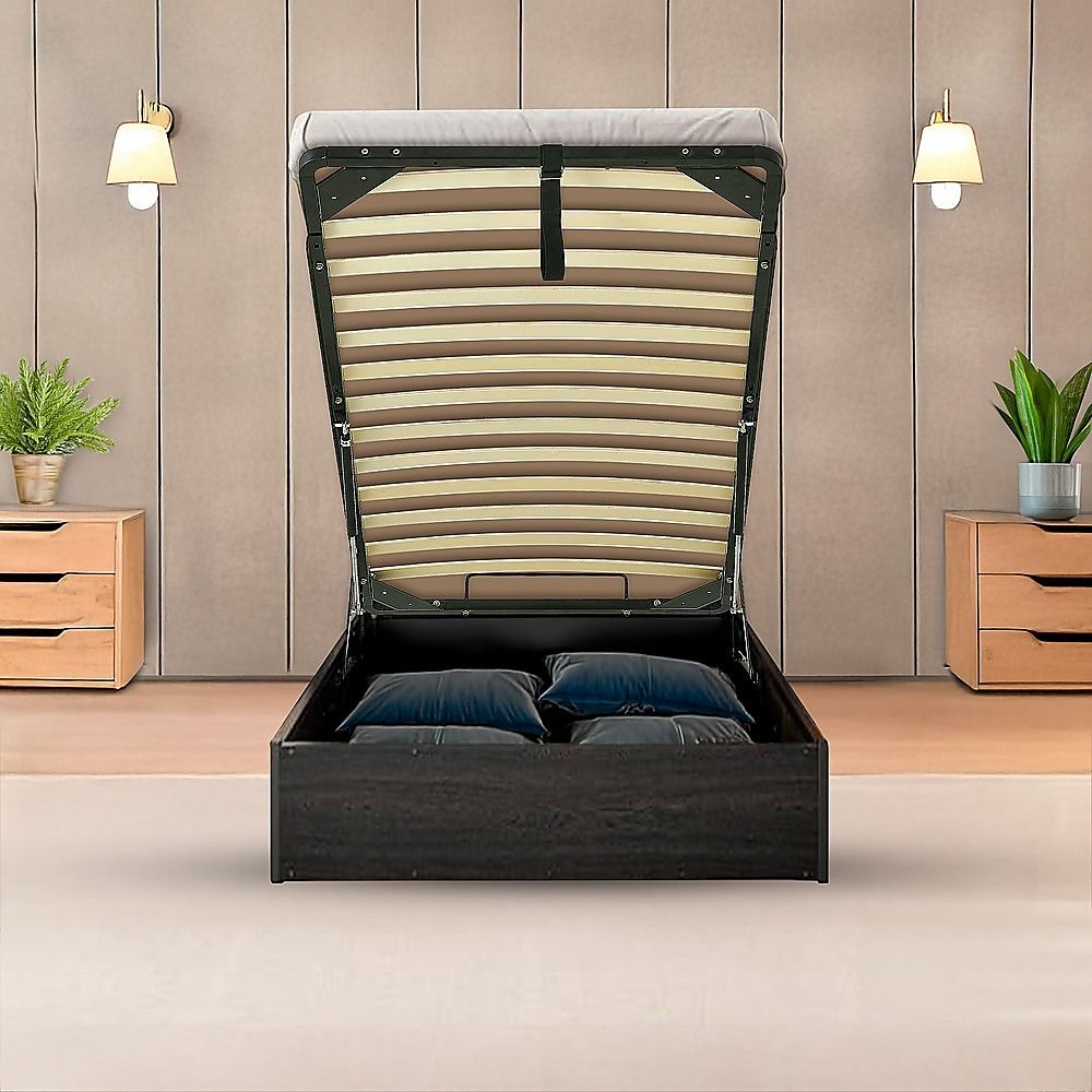 Gas Lift Bed Mechanism – Single Bed Frame with Wooden Slats — image 2