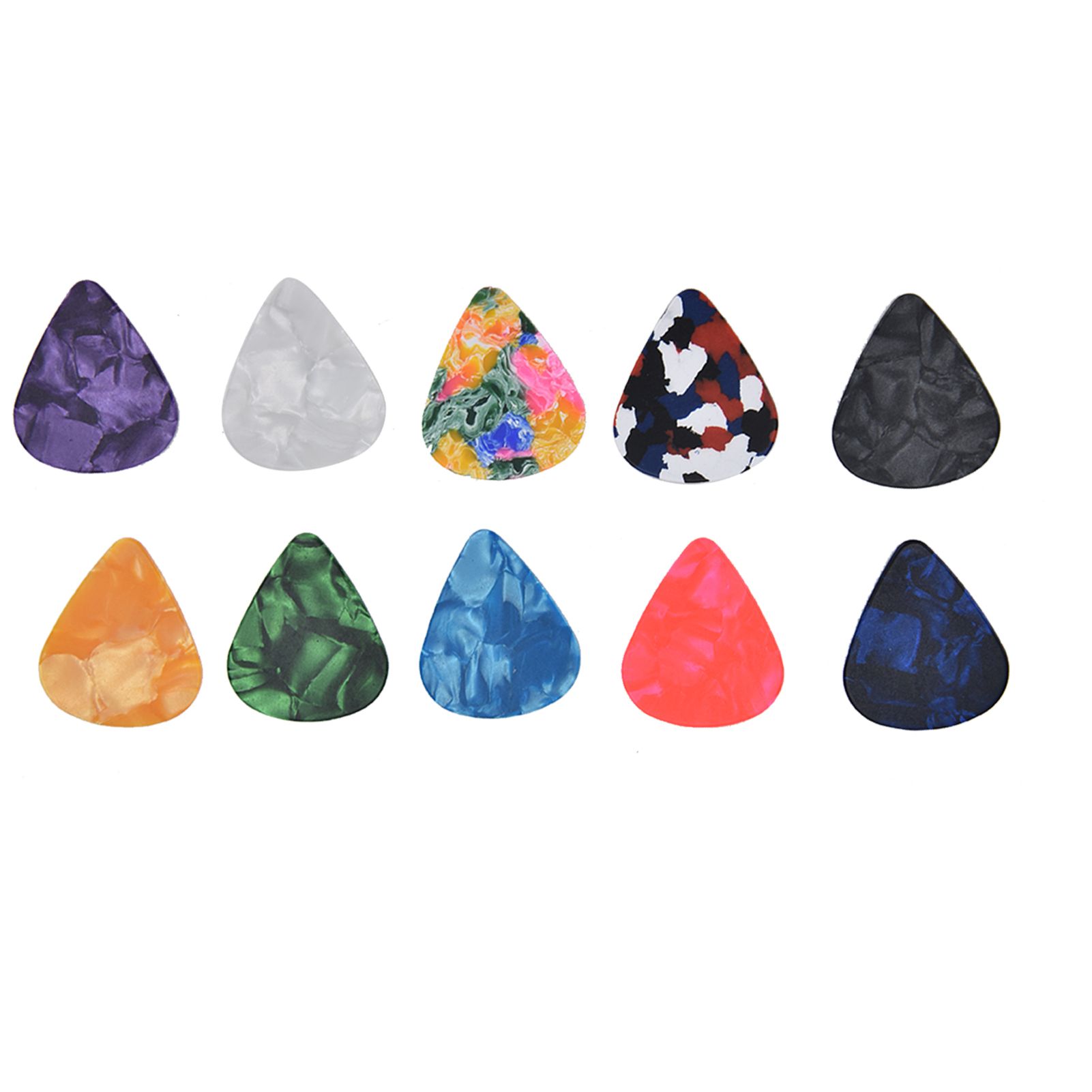 10Pcs Guitar Picks Boost Bass Portable Colorful Retro Cosmic Star Sky Pattern Guitar Pick for Bass Banjo Ukulele0.71mm Black Box — image 6