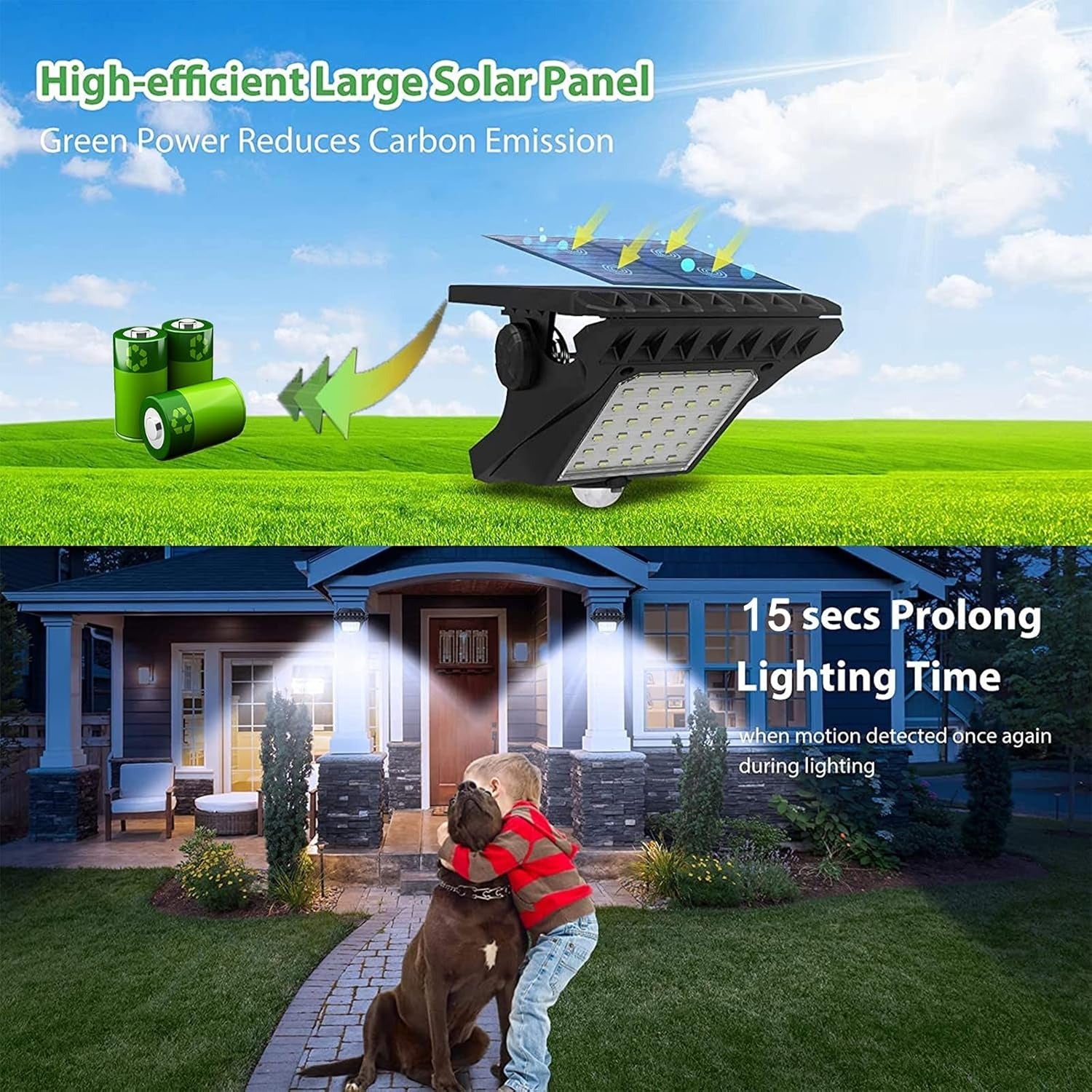 Clip-On Solar LED Light Outdoor Motion Sensor 45 LEDs IP65 Waterproof Security Wall Light โ image 3