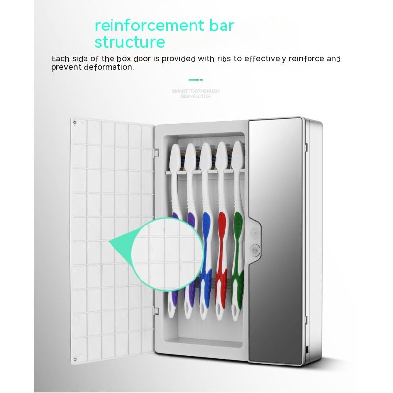 Toothbrush Sanitizer, Toothbrush Sanitizer and Holder w/Sterilization Function, Toothbrus Hsterilizer Wall Mounted for Bathroom — image 3