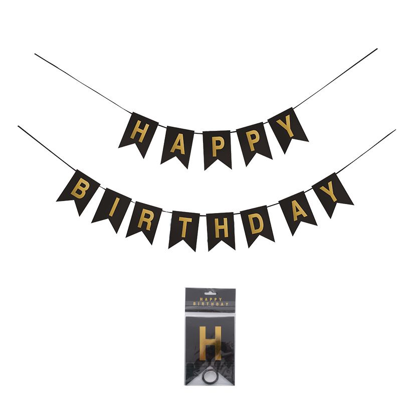 2 pcs Birthday Banner Sign Happy Birthday Bunting Banner Garland for Kids Girl Woman Birthday Tea Party Decorations Bunting — image 4