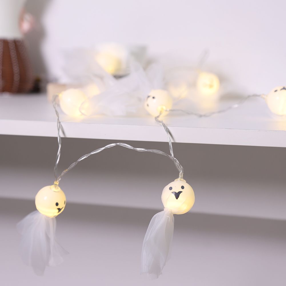 1.5M 10 LED Ghost Elf Grimace Fairy Lights String Halloween Party Props Decorations — image 4