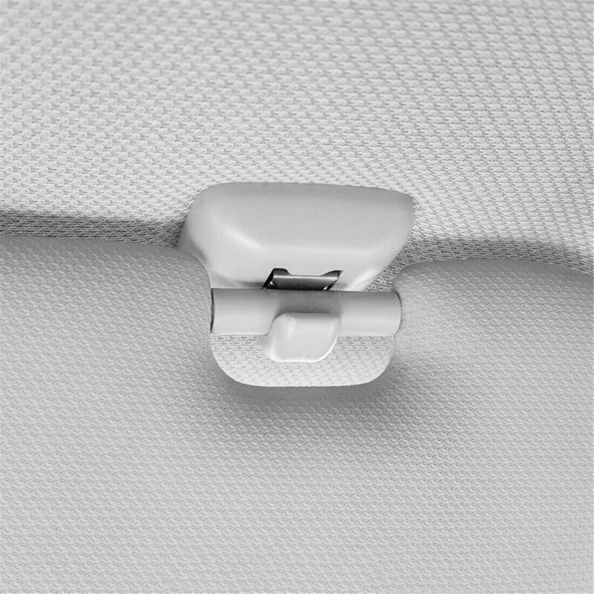 High Performance 2x Sun Visor Clip Hook Mount Holder compatible with Audi A1 A3 A4 A5 Q3 Q5 B6 B7 B8, Made of Plastic โ image 2