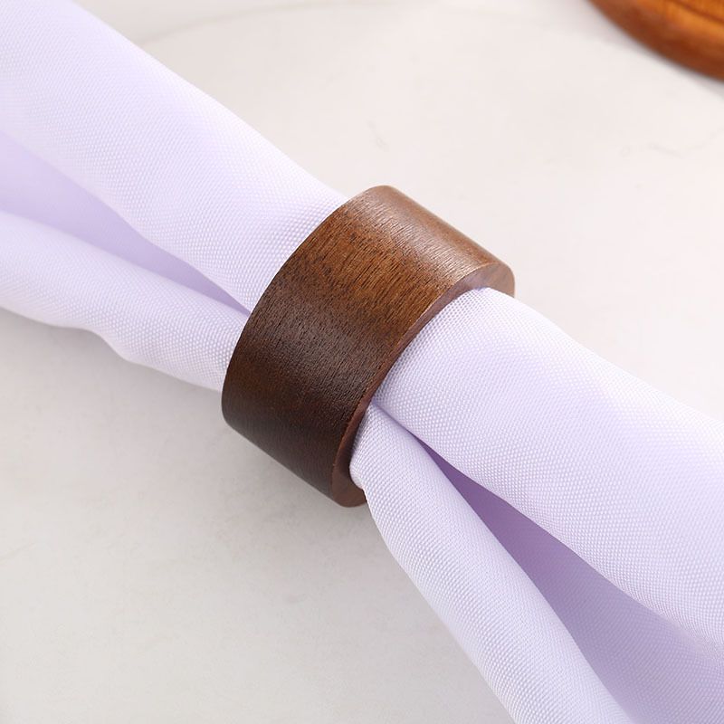 Wooden Napkin Ring for Weddings Dinner Parties or Every Day Use Fashionable and versatile tabletop napkin buckle — image 2
