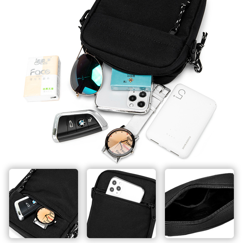 White camouflage Mini Streetwear Oxford Cloth Crossbody Bag - Ultra-Light (200g) Fashion Sling Pack โ image 4