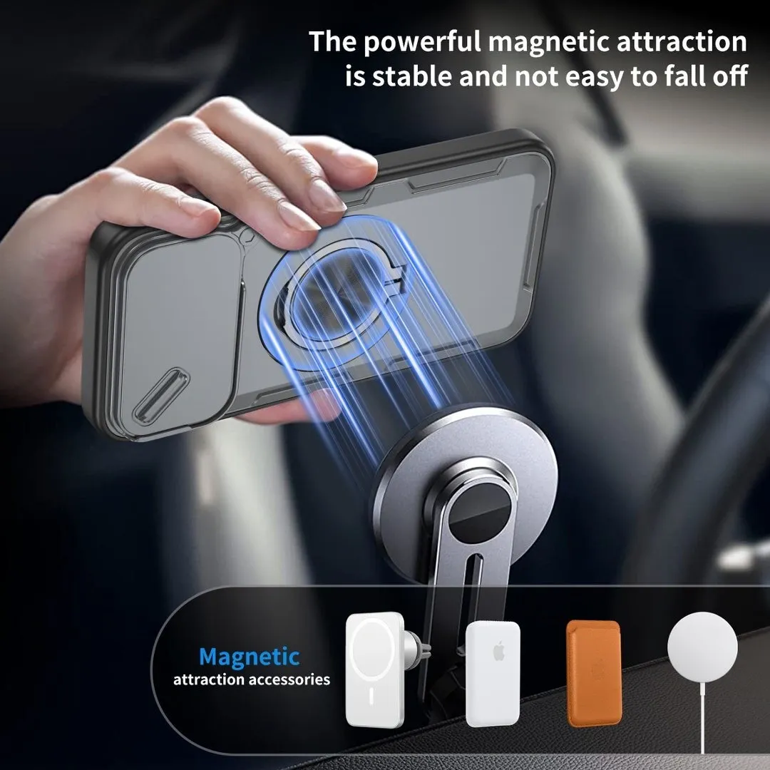 2-in-1 Magnetic Sliding Lens Case, Grey for iPhone 17 Pro โ image 3