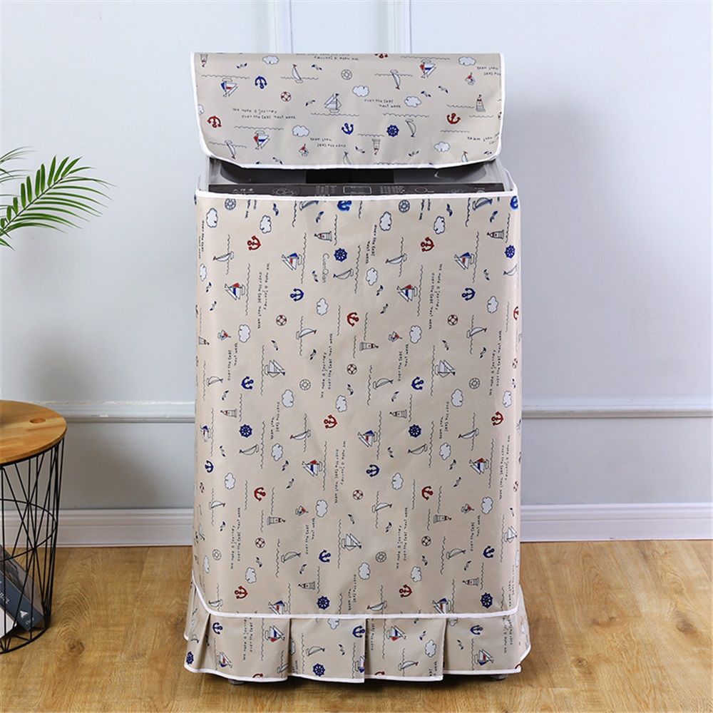 Top Load Washing Machine Cover Waterproof Washer Dryer Cover with Zipper Dustproof Outdoor Full-Automatic Washer Protector Case Laundry Cover 56 *58 *87cm(only — image 2