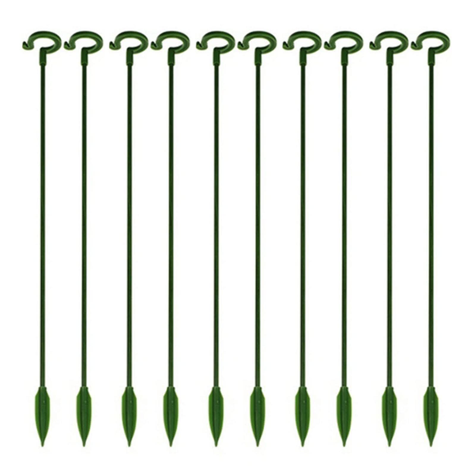 10 pcs Plant Support Stakes, Single Stem Plant Support Stakes Steel Garden Stakes for Plant Flower Orchid, Lily, Peony, Rose