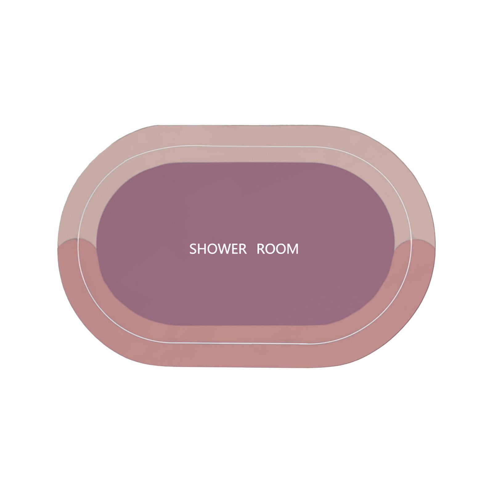 Oval Bathroom Rugs, Extra Soft Absorbent Bath Mat, 15.7"x23.6" Quicker Dry Washable Bath Mats for Bathroom, Tub and Shower, Non-Slip Bathroom Rug Pink — image 2