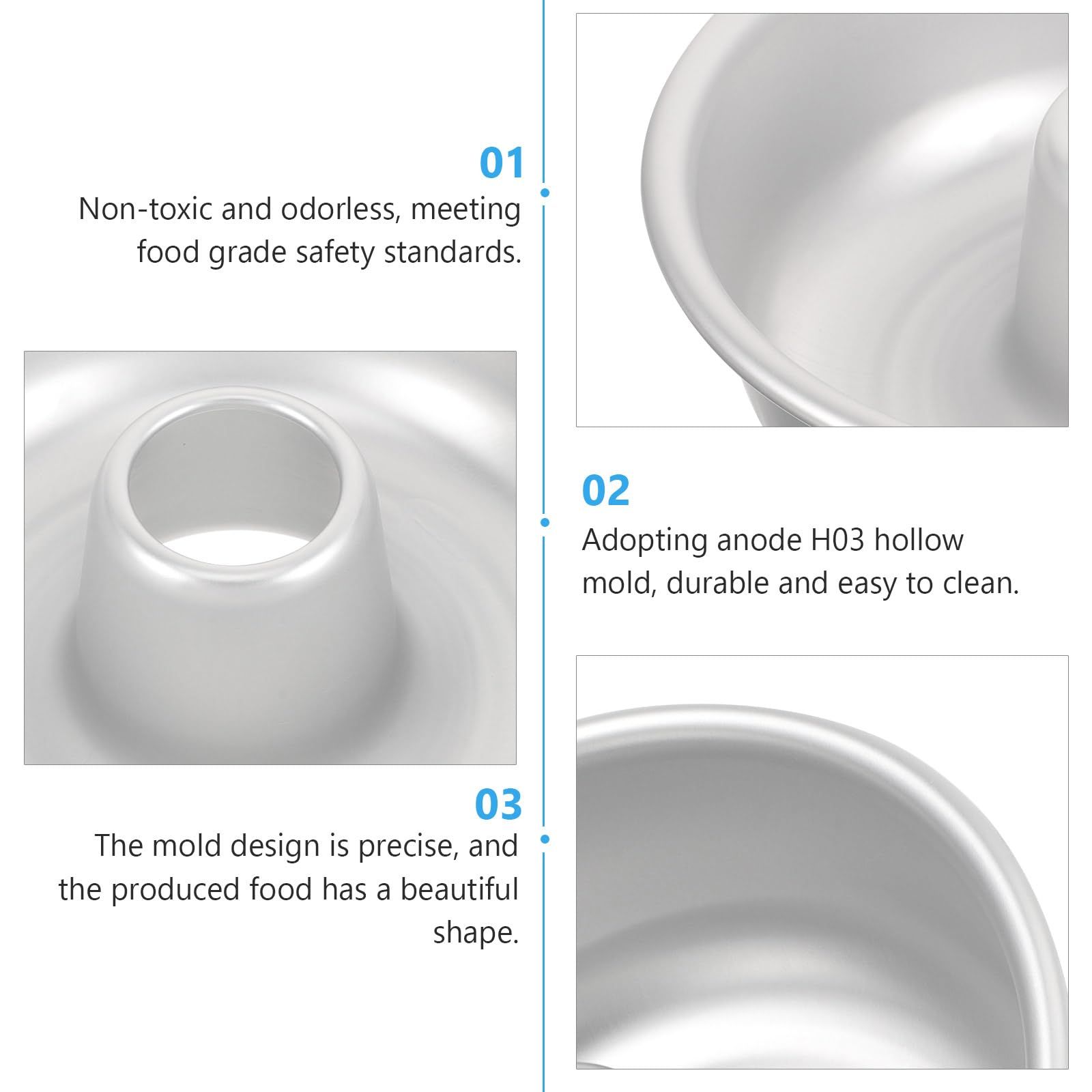 Doughnut baking tray: Non stick donut baking tray, circular donuts, reusable baking tray, pancake cup, cake mold — image 2