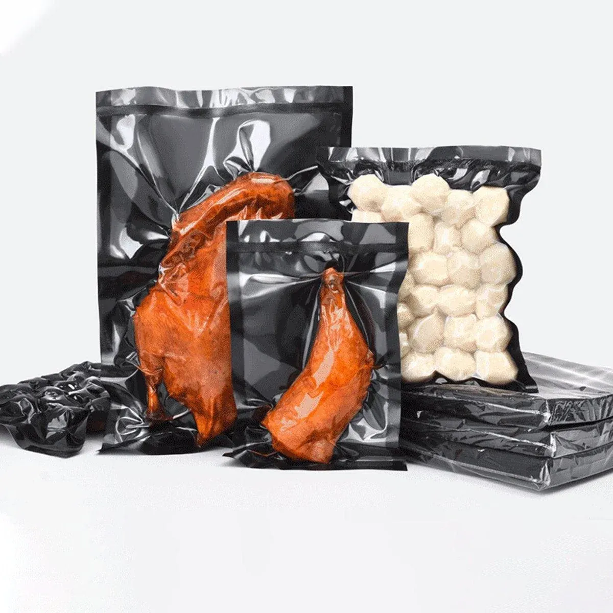 100pcs Transparent Vacuum Bags Air Compression Sealed Food Packaging - 20*25cm — image 6
