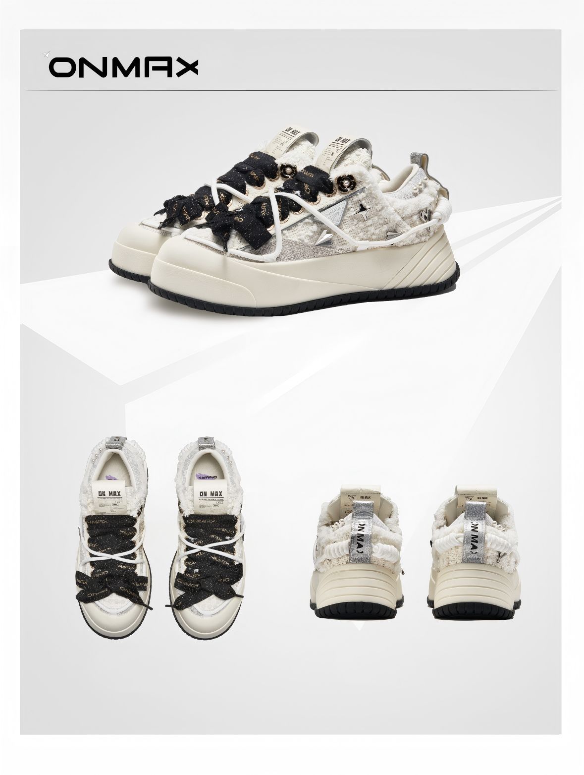 Camellia Platform Sneakers Chunky Canvas Shoes Unisex High-Top Sneakers Height - Camellia - Size 10(AU10/EU43) — image 4
