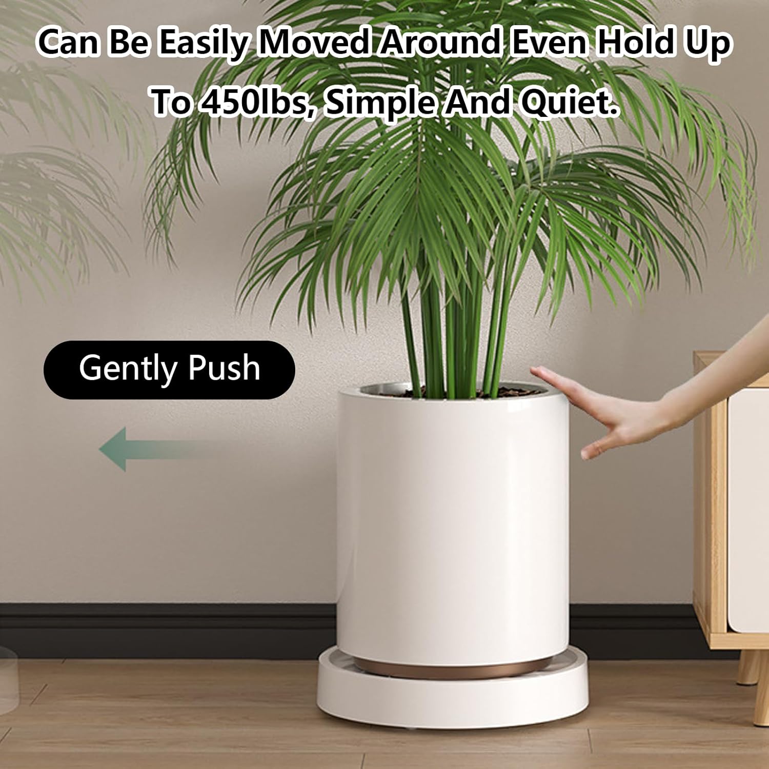 CARLA HOME Rolling Plant Stand with 360° Wheels for Indoor Pots (26 cm) — image 4