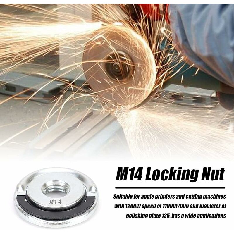 Angle Grinder Nuts Lock Nuts Angle Grinder Accessory Quick Utility Clamping Tool M14 14Mm Fit โ image 2
