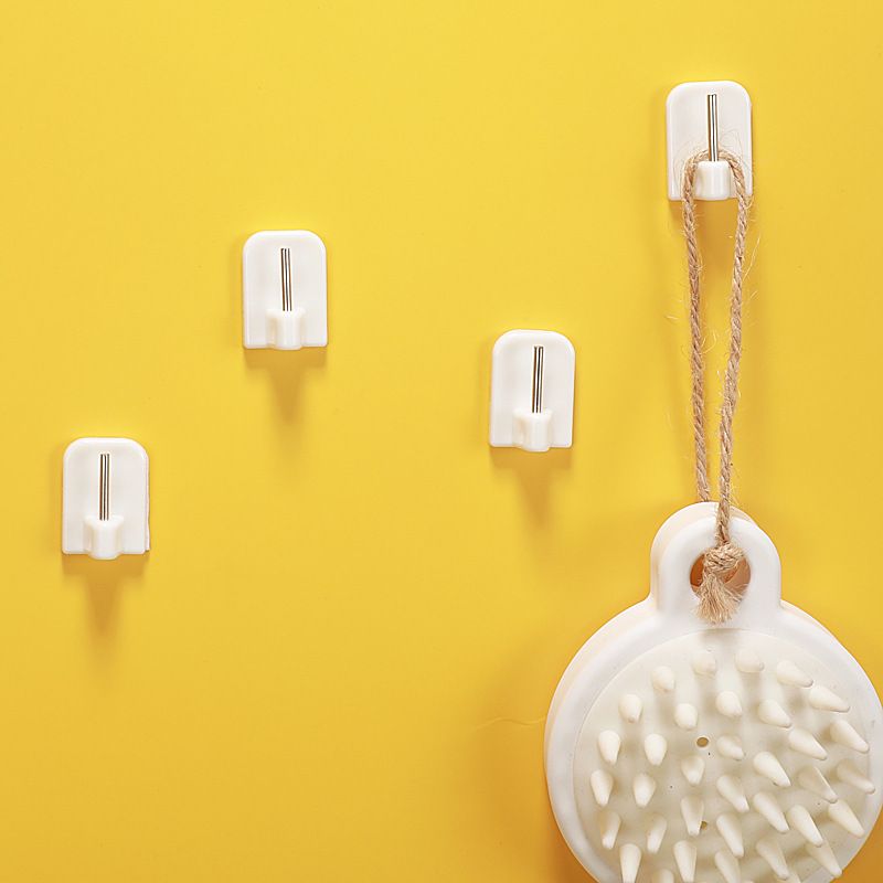 9 Pcs Self Adhesive Curtain Rod Hooks, Net Curtain Rod Holders, Plastic Sticky End Window Hook for Net Curtain Pole Support — image 3