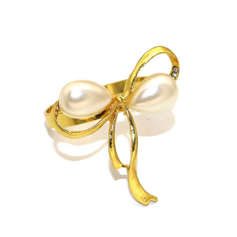 Napkin Rings Set of 3, Bow Napkin Rings for Wedding Party Banquet Decoration Christmas Tableware Decoration Mouth Ring Napkin — image 2