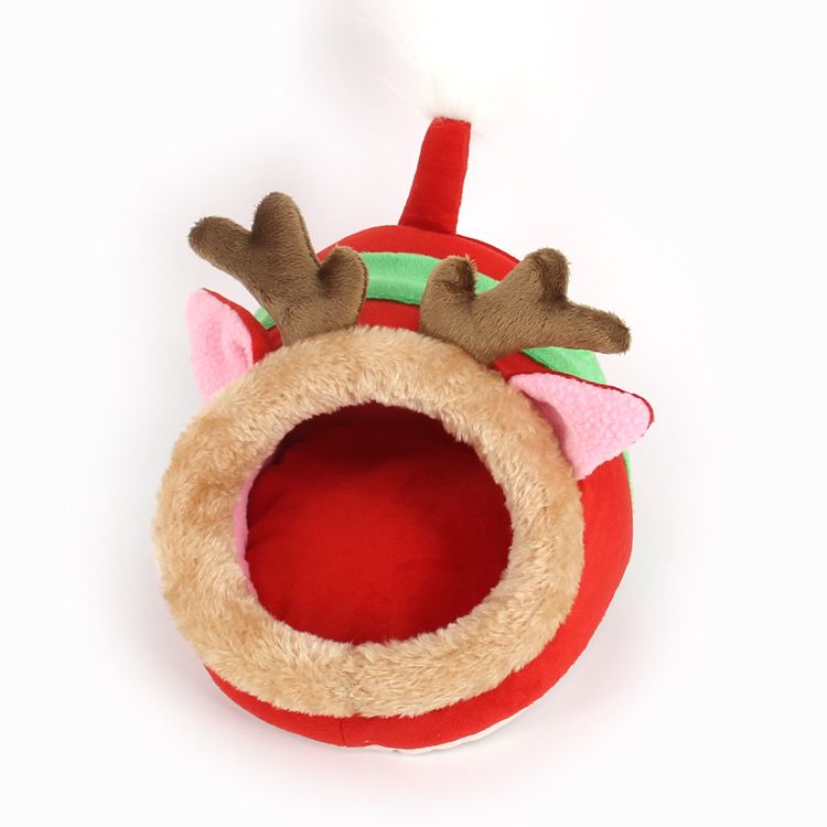 Pet Bed (Plush/PP Cotton) Size: 230mm Color: Green for Rabbits/Guinea Pigs (1pc) โ image 4