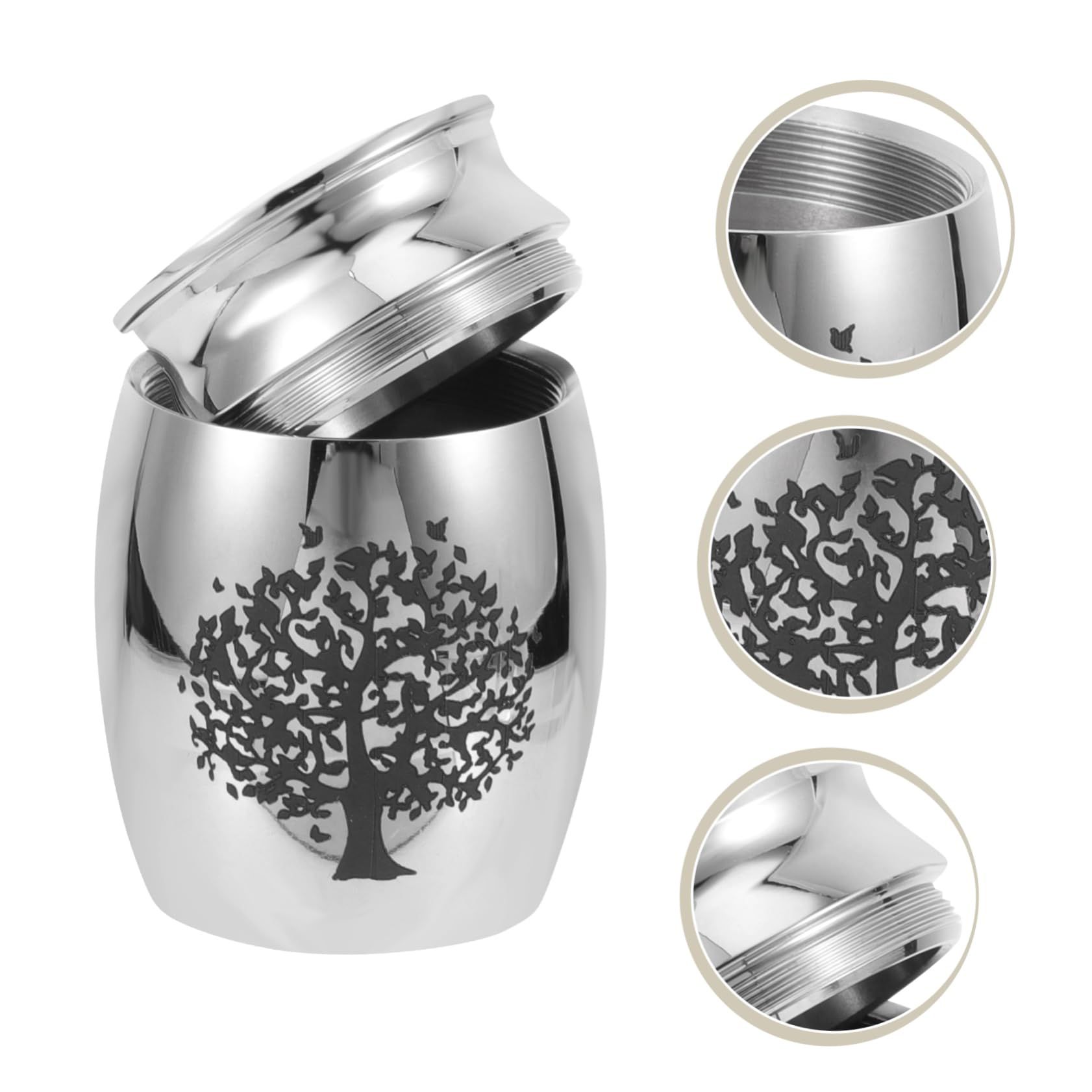 Decoration for burying cat ashes, puppy memorial hall, cat funeral, pet daddy, stainless steel mini storage jar — image 4