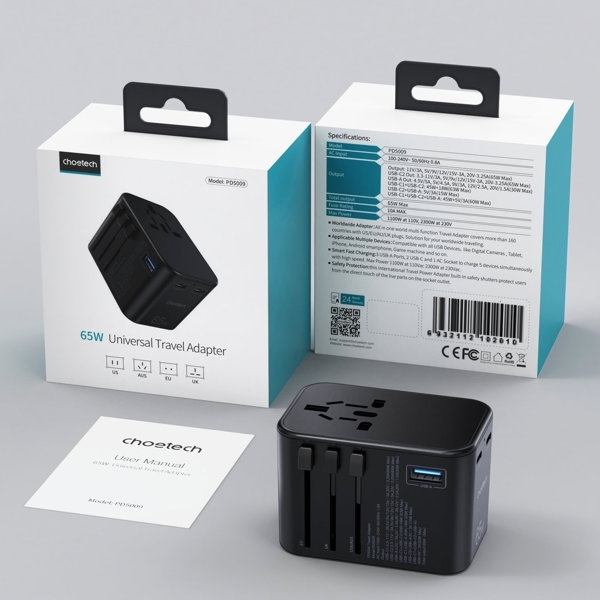 CHOETECH PD5009 65W PD Travel Wall Charger โ image 5