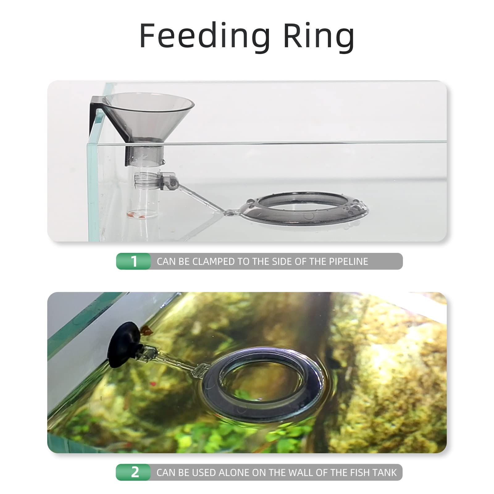 Shrimp Feeding Dish Set, Aquarium Fish Feeder Tube Kit Clear Durable Fish Shrimp Feeding Tube with Feeding Ring — image 5
