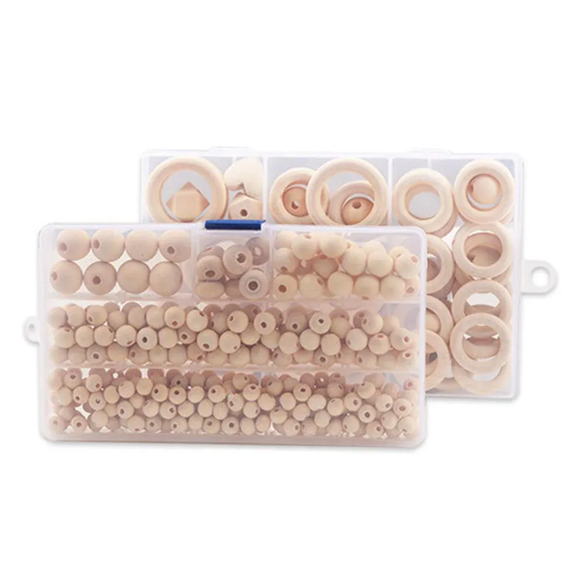 414pcs DIY Beading Kit Round Wooden Beads Set Craft Jewelry Supplies Home Decor โ image 2