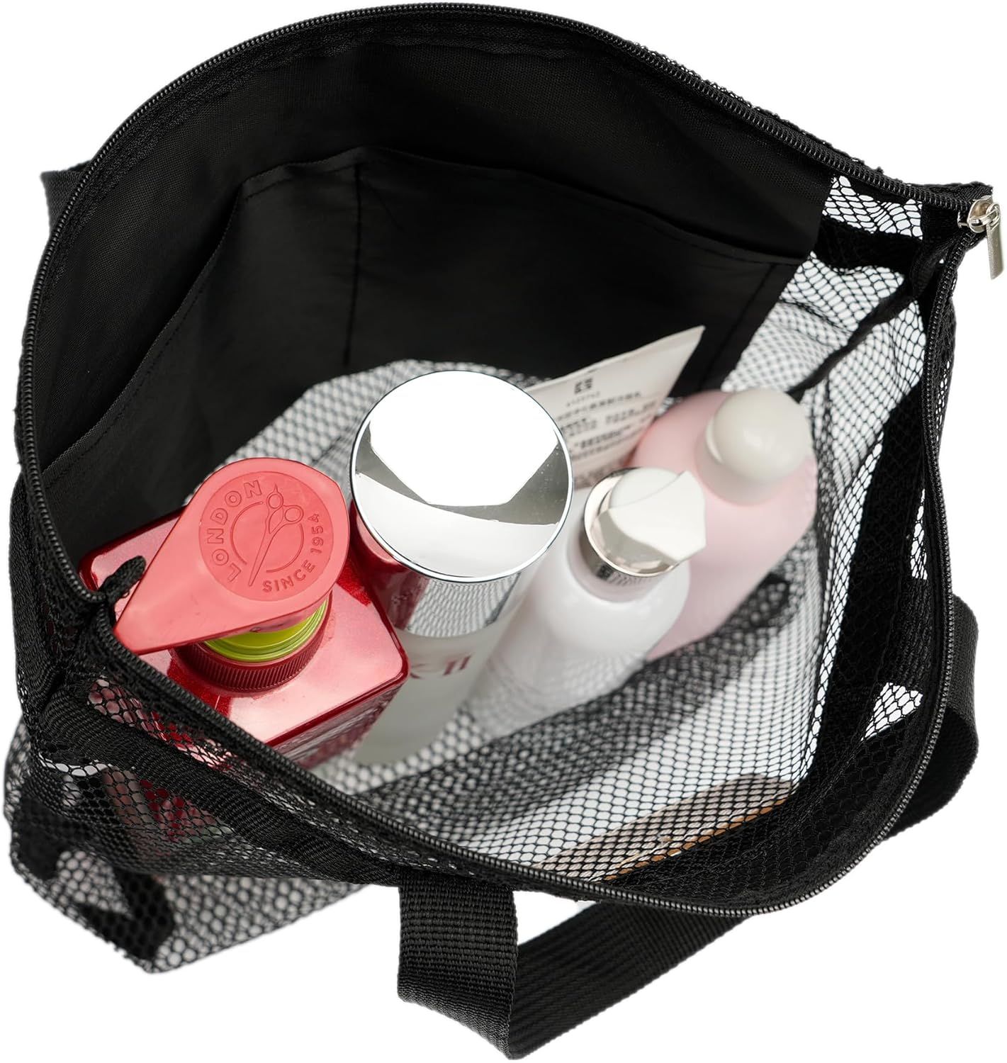 Mesh Shower Caddy Bag Portable Hanging Toiletry and Bath Organizer with Zipper for Travel, Gym, Camping, College Dorms, Beach โ image 2