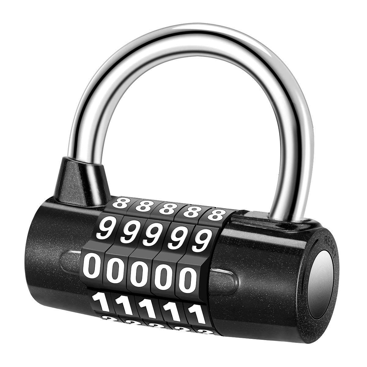 5 Digit Combination Lock Security Padlock Combination Resettable Locks Zinc Alloy Material Waterproof Number Lock for Gym School — image 2