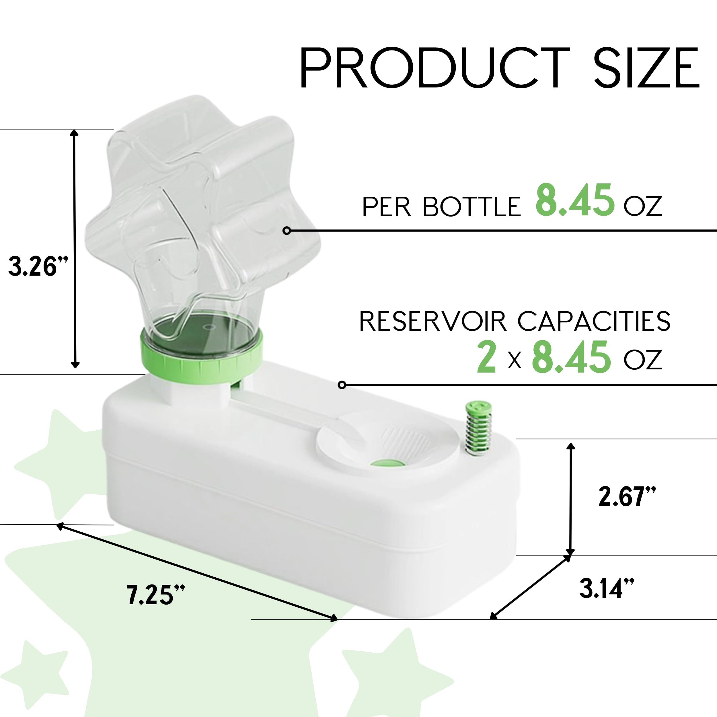 Paint Brush Cleaner Tool for Kids – Paint Brush Rinser with Bottle in Star Shape Cleaning Tool for Painting Brush Rinser (Green) — image 2