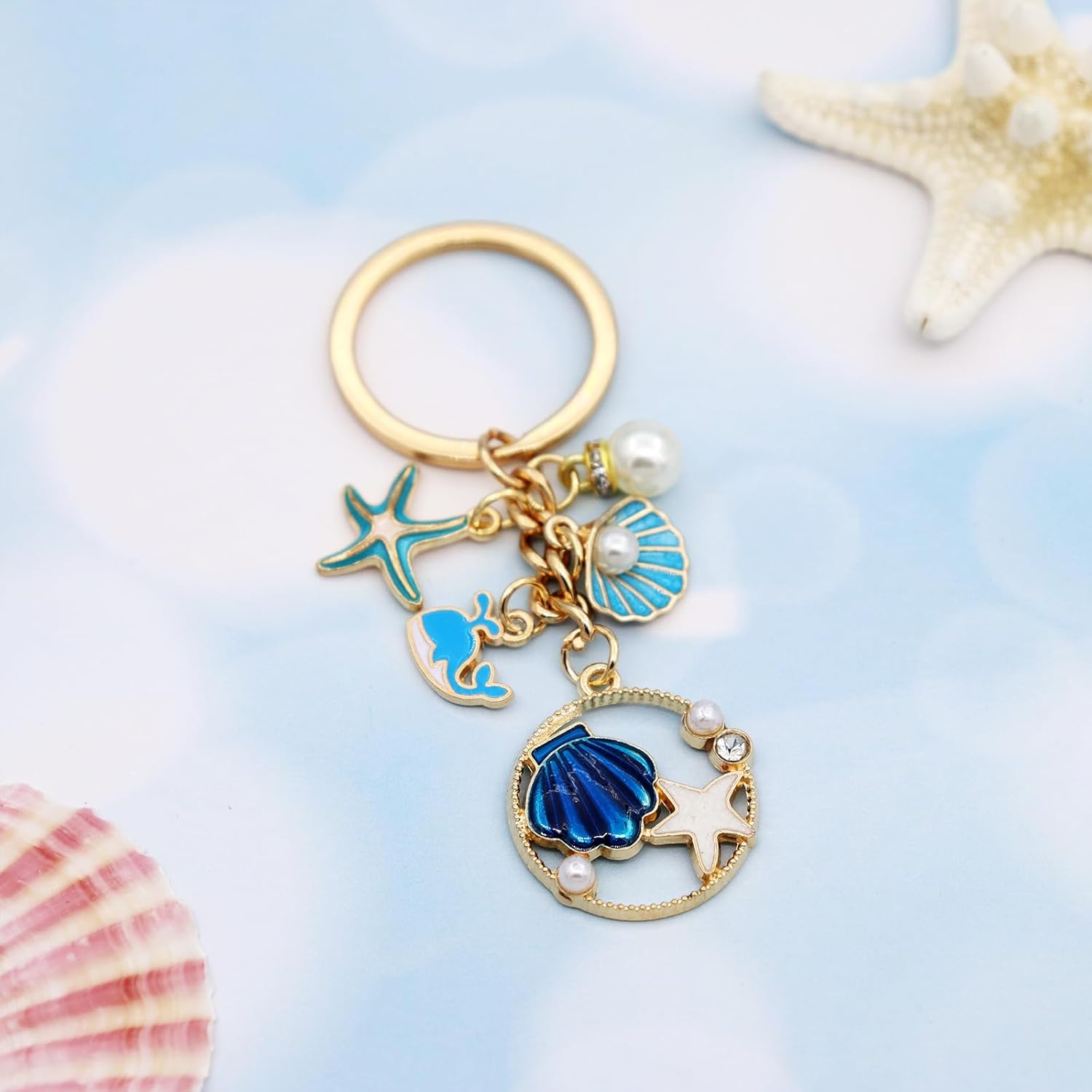 Ocean Keychain Adorable Sea Animal Charms Perfect for Beach Lovers, Travel Enthusiast Ideal for Backpacks — image 2
