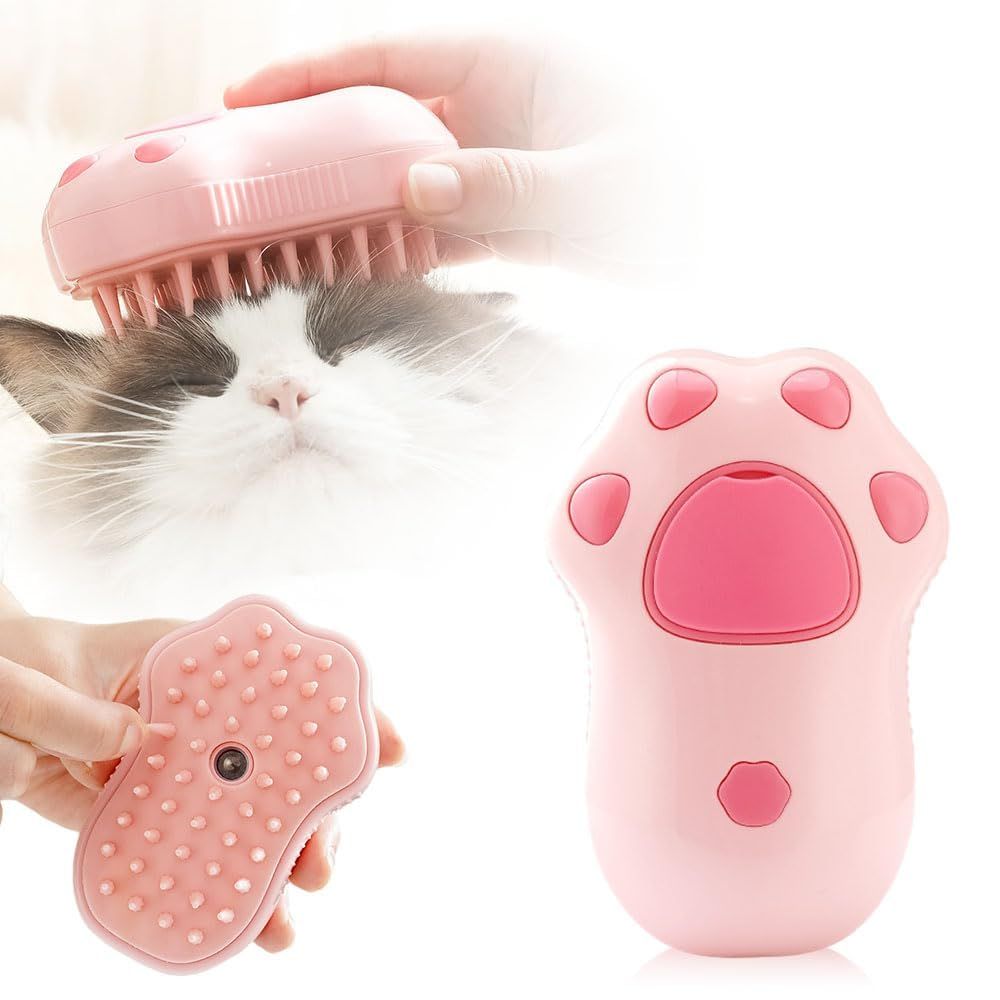 Steam Cat Brush for Shedding and Grooming - Steamy Cat Brush to Easily Tame Cat Hair: Indoor Cat Brushes, Cat Grooming Supplies โ image 2