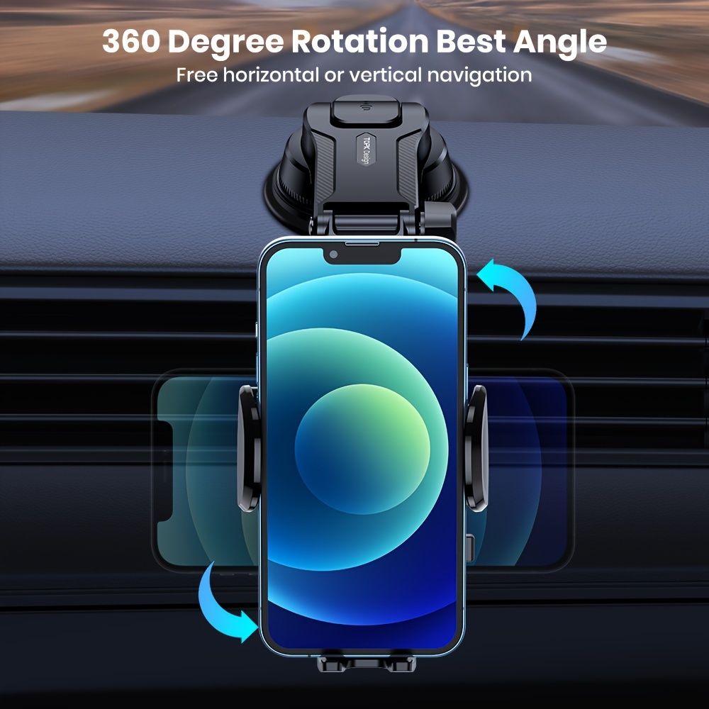TOPK Car Phone Holder with Strong Suction and Adjustable Arm โ image 2