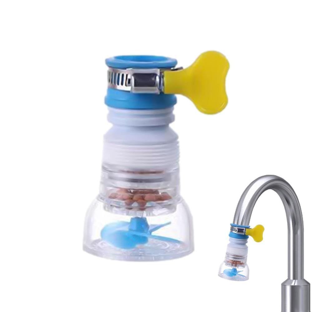 Faucet splash proof head, kitchen water purification filter, extendable and rotatable with vermiculite water-saving showerhead