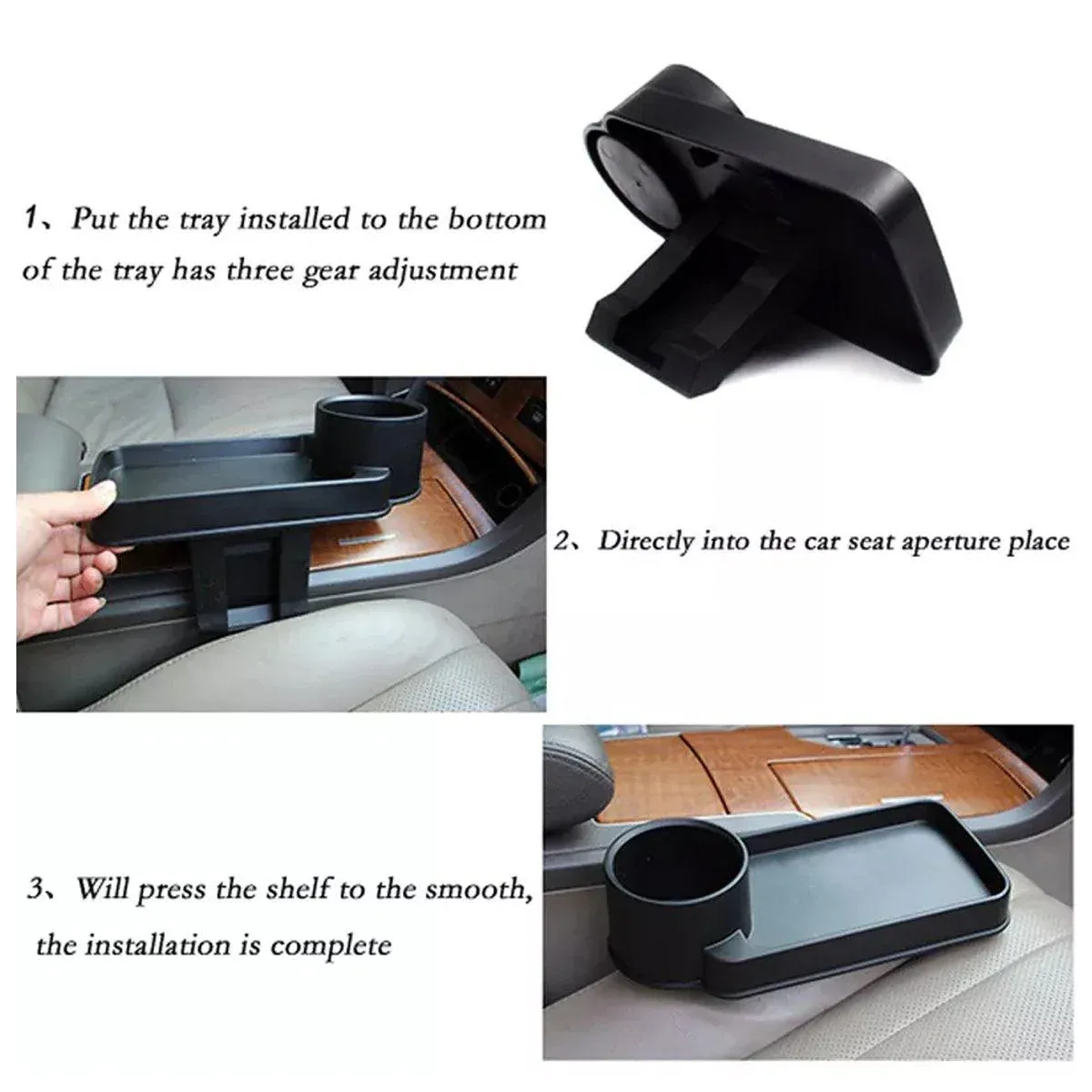 Car Storage Box Clip In Cup Holder Multifunctional Vehicle Seat Side Organizer — image 4