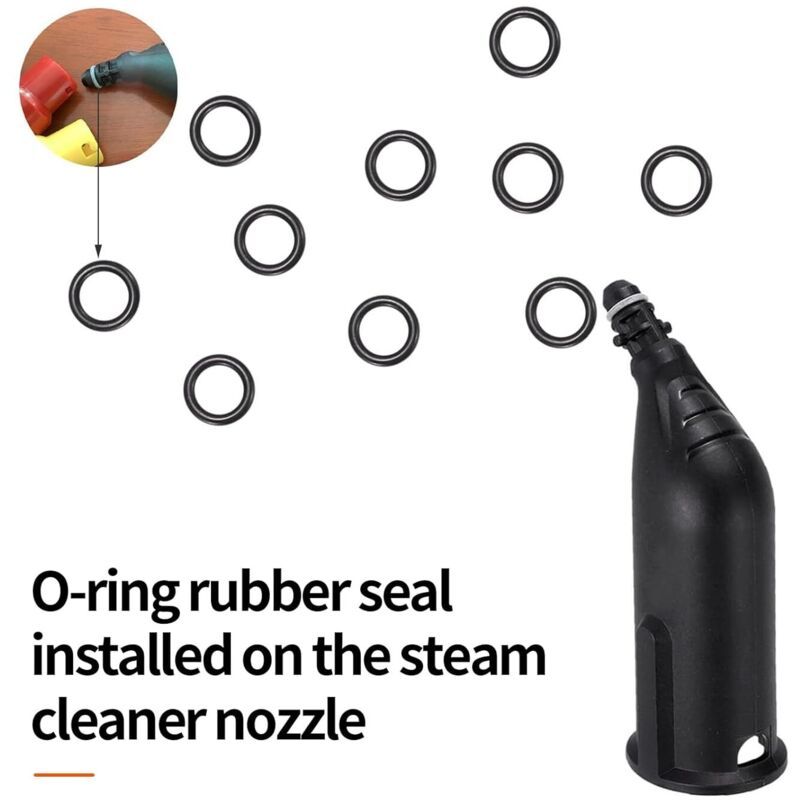 10 Pcs Rubber O Compatible with Karcher SC2 SC3 SC4 SC5 CT10 Steam Cleaner Black, Rings — image 3