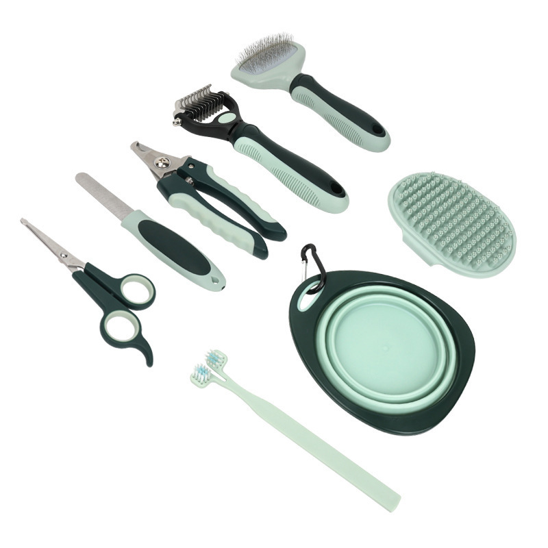 8-in-1 Pet Grooming Kit, Portable Dog Cat Grooming Supplies, Storage Bag for Daily Care — image 2