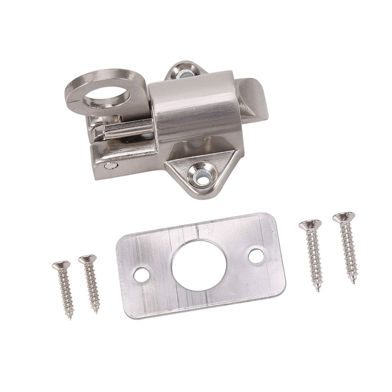 Window Gate Security Pull Ring Spring Bounce Door Bolt Aluminum Latch Lock — image 2