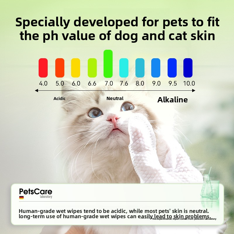 pet products -free cleaning gloves for dog bathing and deodorizing, cat dry cleaning wet wipes supplies, two packs โ image 2
