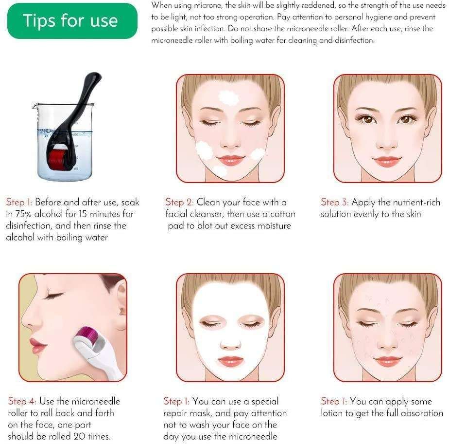 Skin Roller Microneedling Derma Roller for Skin Stimulation, Black — image 3