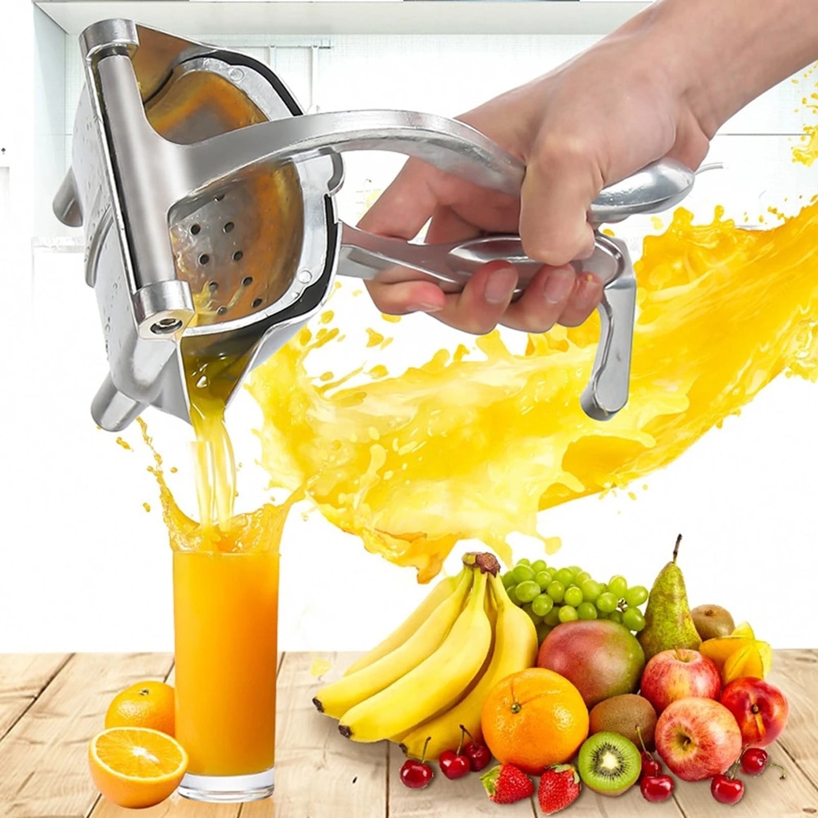 Extra Large Lemon Squeezer Stainless Steel - Easy Squeeze Heavy Duty Lemon Juicer Hand Press - Ergonomic Citrus Squeezer & Fruit Juicer for Small Oranges — image 2