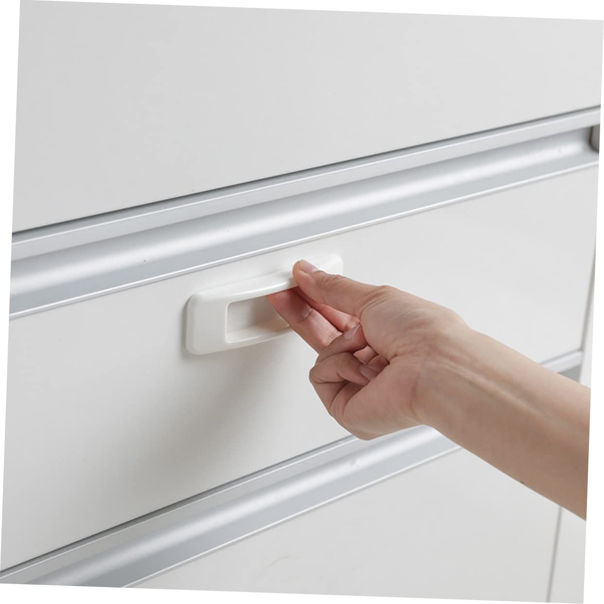 Self-Stick Instant Cabinet Handle, 4 Pcs White Drawer Knobs Push Pull Helper Auxiliary Sliding Door Window Stick-on Handles โ image 3